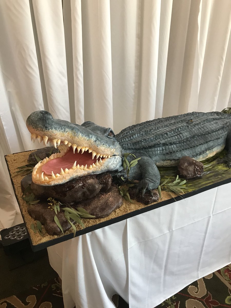 bessers115's tweet photo. Y’all. This cake!! Unbelievable. I have some TALENTED co-workers!! #honeymoonbakery #groomscakes #wedding #romega https://t.co/4ftOp2lKxa