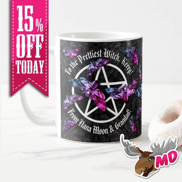 MooseDisco's tweet photo. Ends Tonight! | 15% OFF SITEWIDE | Use Code: WEEKENDTREAT Pentagram and Death Head Hawk Moths Birthday Mug https://t.co/ZN6boQ3Cgn via @zazzle #goth #gothic #darkarts #hawkmoth #moth #pentagram #witchcraft #gothgirl #gothmug #gothic #gothgoth #gothicpresent https://t.co/yqsgXRmjFL