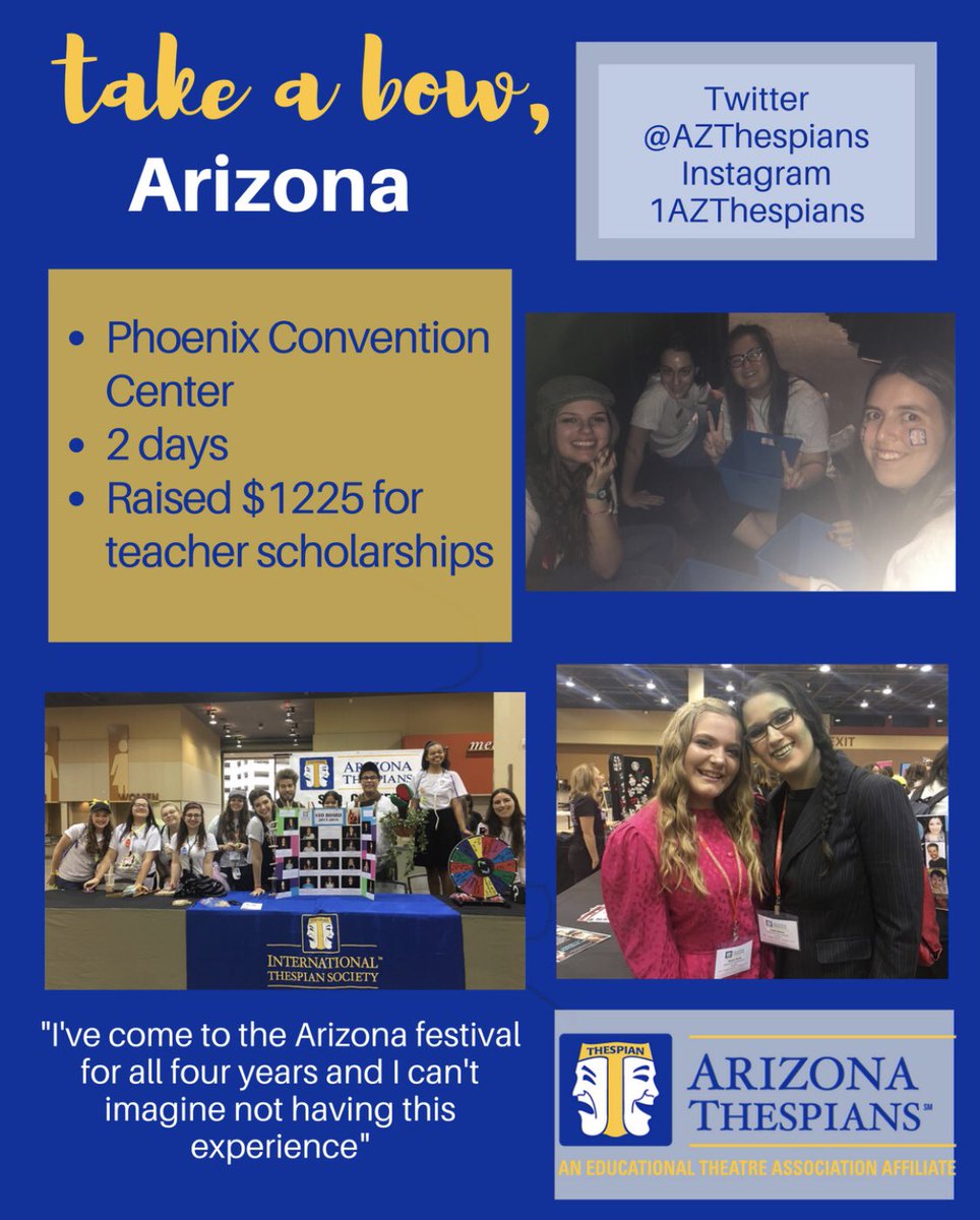 #TakeABow Arizona Thespians! Congratulations on a job well done!! See you in Lincoln 💛💙💛