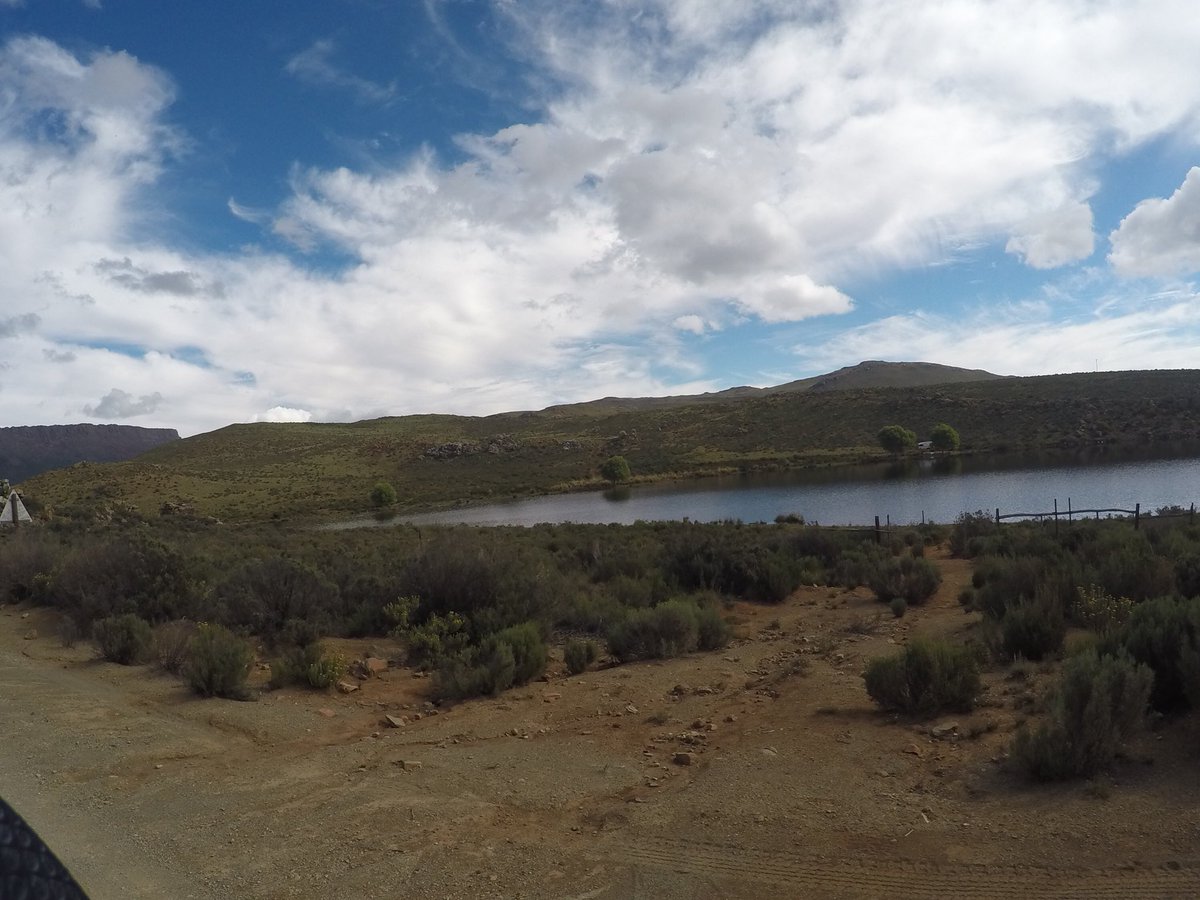RobertFutselaar's tweet photo. Brutal day out there today. 151km with a stiff head wind. Everyone home safe and sound. @freewillyza @henryrcollins @TransAfricaAdv https://t.co/7XH68stPGa