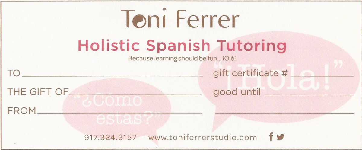 toniferrerstudi's tweet photo. Still wondering about Mother's Day gift? How about giving the gift of SPANISH that last a lifetime? Family classes available.  ¡Olé! #giftcertificate #learnspanish #mothersday #diadelamadre #toniferrer #spanish #spanishforeverybody #spanishoutsidetheclassroom #spanisheverywhere https://t.co/zPY0rASDDf