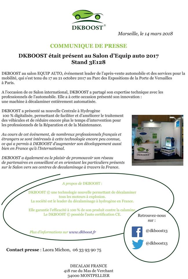 dkboost's tweet photo. Communiqué - DKBOOST était présent au Salon d’Equip auto 2017

Voir sur notre site web :
https://t.co/Ubftdo92mB https://t.co/ESpFyw5Hwz