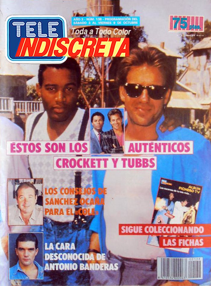 ColeccionTV's tweet image. En 1987, las portadas de #TeleIndiscreta estuvieron protagonizadas en su gran mayoría por #CorrupciónEnMiami. Don Johnson era todo un ídolo y su aparición en 12 de las portadas subía las ventas, aunque en una ocasión nos hiciesen pasar gato por liebre. 
tvcoleccion.blogspot.com/2018/05/tele-i…