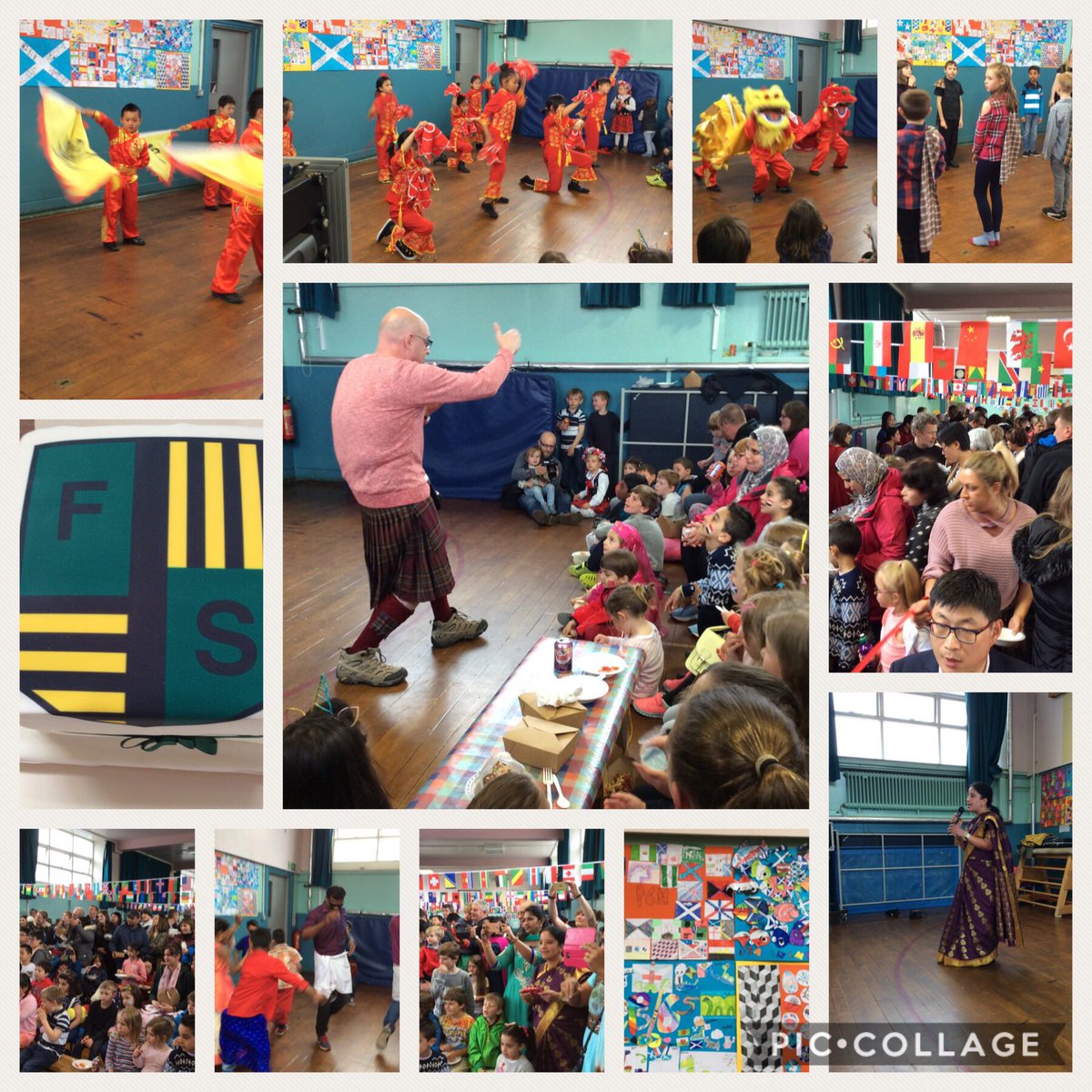 FerryhillSchoo1's tweet photo. Great International Fair today.  Bollywood dancing dads, Chinese dragons, P5 Scottish country dancers,  delicious food from all over the world,  Ferryhill cake... are just a few of the things which made this such a successful event.  A huge thanks to our parents #UNCRCArticle30 https://t.co/GfrU4oY7nI