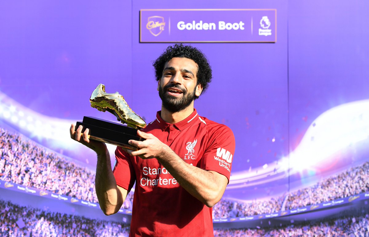 📍 Anfield.

<a href="/MoSalah/">Mohamed Salah</a> is awarded the <a href="/premierleague/">Premier League</a> Golden Boot, presented by <a href="/CadburyUK/">Cadbury UK</a>. 👏👏👏