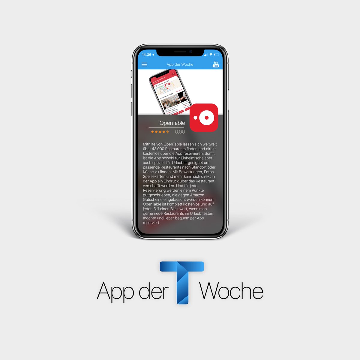NilsHendrikWelk's tweet image. Für Restaurant-Fans könnte die aktuelle App der Woche @OpenTable etwas sein😍😏 Neben Fotos und Bewertungen könnt ihr auch direkt einen Tisch reservieren!🍔🌮🍱 #iTutorial #appoftheweek 
__
Jetzt direkt über die iTutorial App laden und Punkte sammeln😏 -> goo.gl/qySYQH