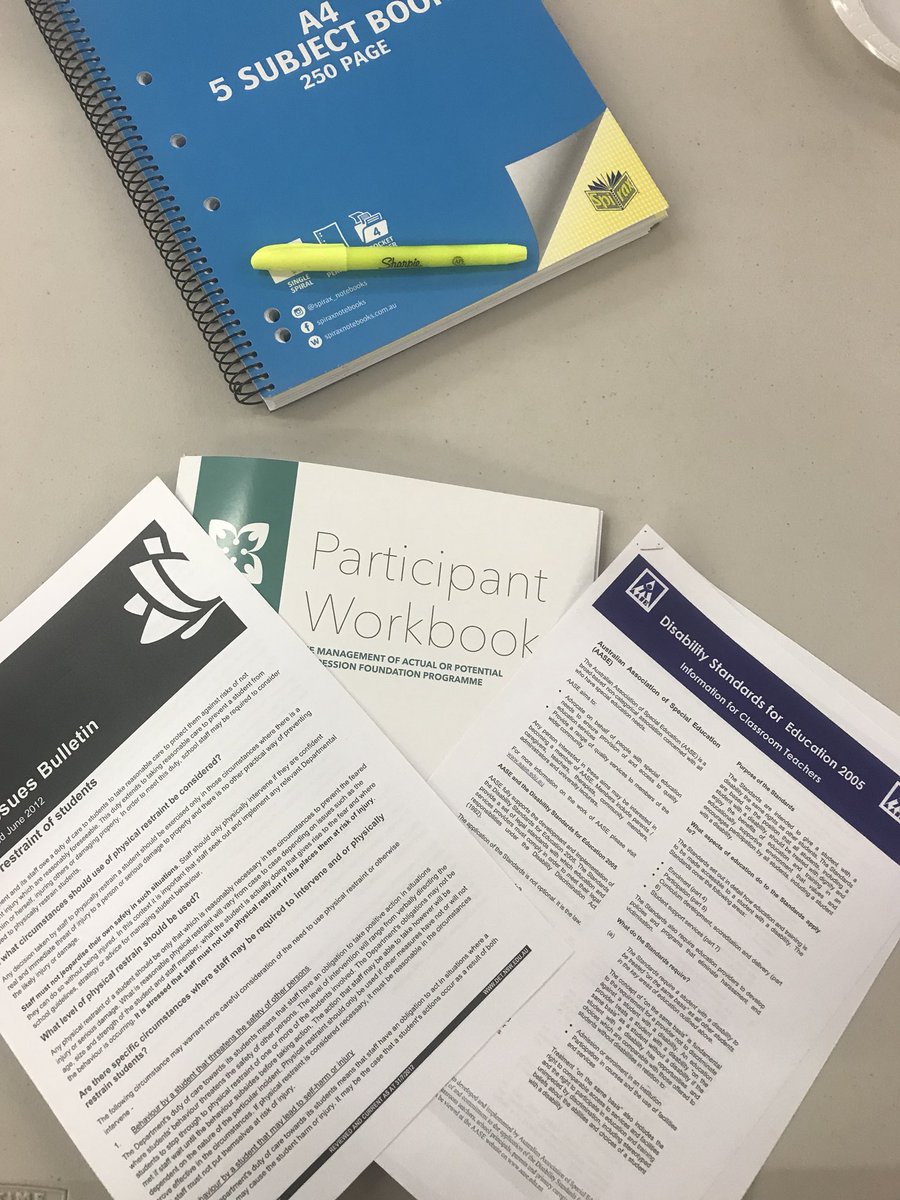 Completed the Management of Actual or Potential Aggression (MAPA) workshop last week. Was a great piece of training, learning how to manage and effectively keep yourself and your students safe at school. #acuedu_p
