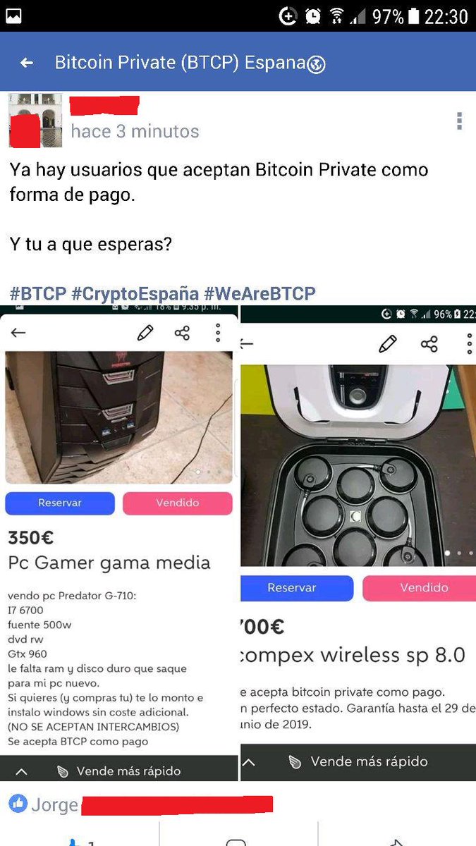 btcprivate_es's tweet photo. Un paso mas hacia la adopción de #BitcoinPrivate #BTCP como método de pago. @bitcoinprivate #WeAreBTCP https://t.co/ItWoVBiJ08