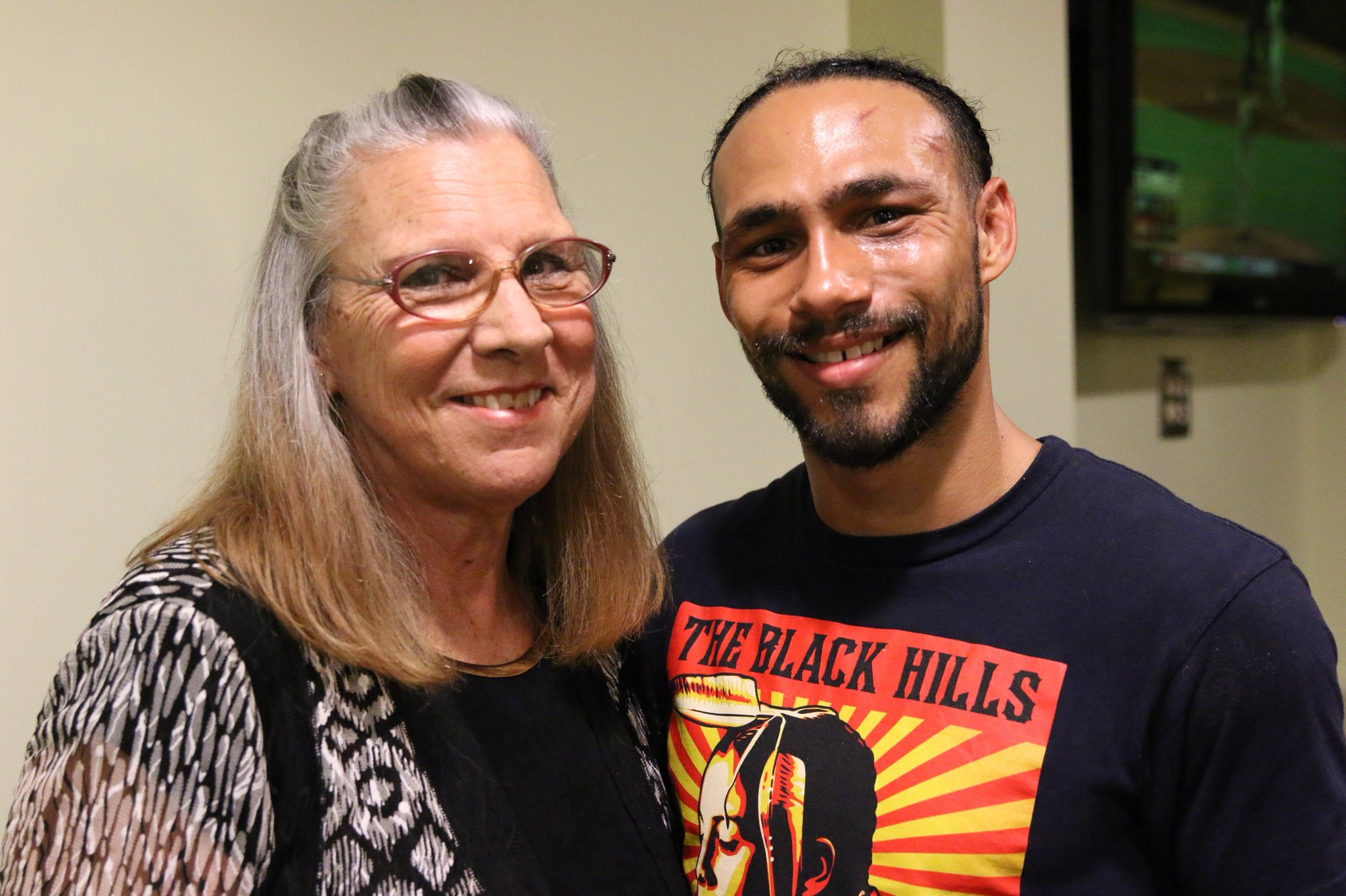 Foto di Keith Thurman  & il suo  madre  Debra Thorsen