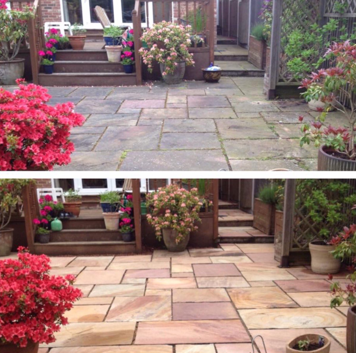 PaveCleaninguk's tweet photo. 💥Before &amp; After by Pavé Clean 💥#patio #garden #summer #essex #RT #newhome call us to arrange your free quote on 07977442211 or DM us https://t.co/rvJptA3zTD