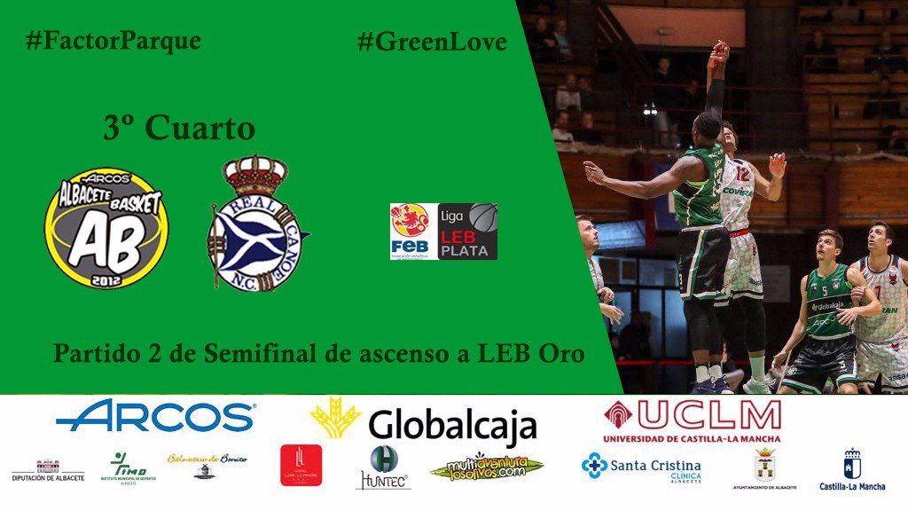 AlbaceteBasket's tweet photo. Final del tercer cuarto

@ALBACETEBASKET 44 - 48 @realcanoe

#GreenLove
#factorparque https://t.co/filwagPZdx