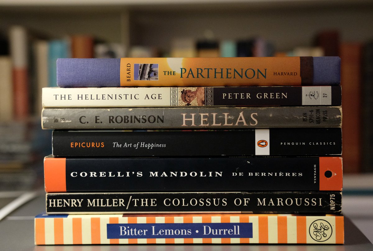 alnthomas's tweet photo. Candidates for travel library (destination: Greece). #nokindle https://t.co/lRs6DArEVt