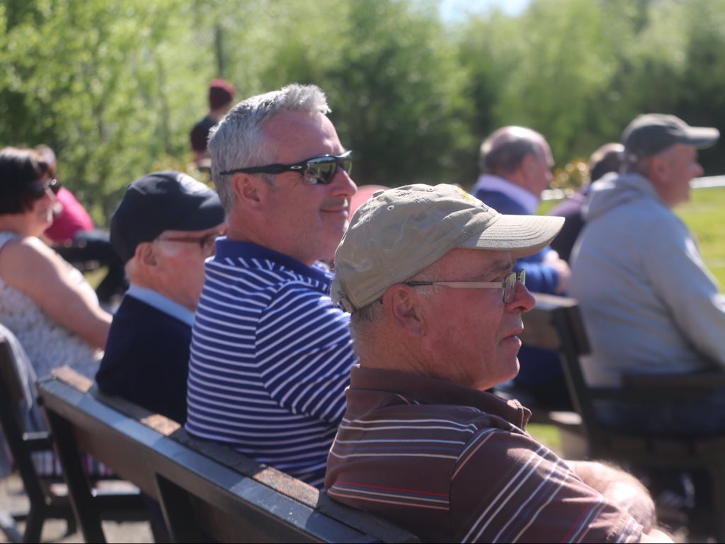 ScottyCricket's tweet photo. #KennedyDynasty at @FerguslieCC @CricketScotland #Brothers #StuartKennedy and @iainkennedy187 with dad former #SCUPresident #JackKennedy @ChippyB1964 and #Moss add to the crowd https://t.co/Y3cIiE99FR