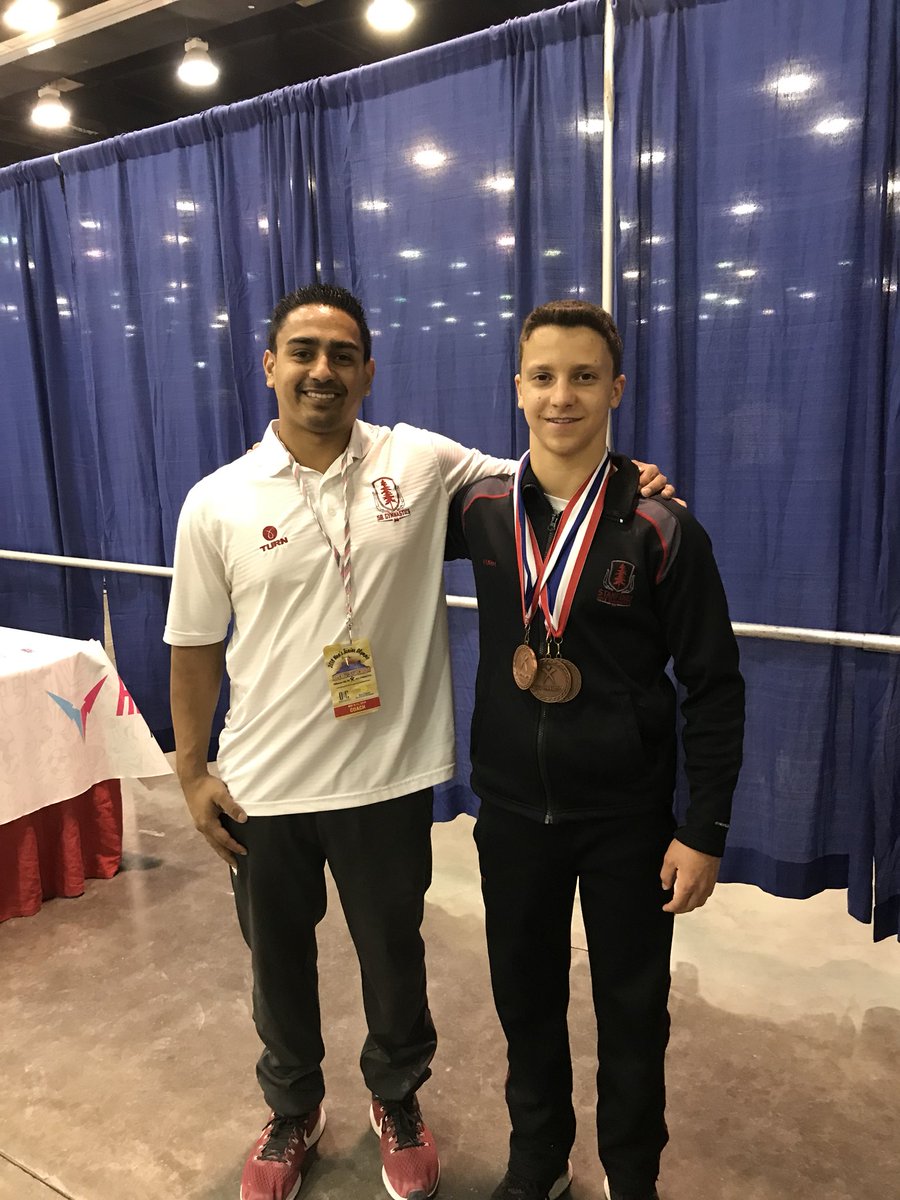 HUGE congratulations to Mark Berlaga for his 3rd place Level 10 all-around finish at the 2018 Junior Olympic National Championships! Mark made an impressive comeback from 11th place after prelims to win bronze in the final! Great job!! #JONationals #Level10 #Determined #SBG