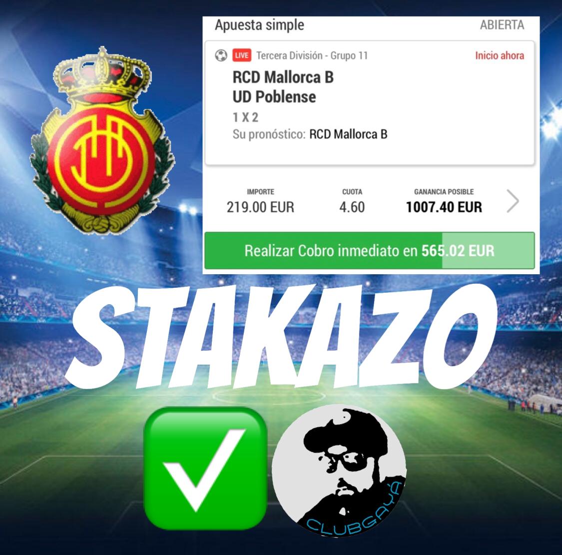 Juangayasalom's tweet photo. 📣 LO VOLVIMOS A HACER en el canal de apuestas ➕ top de España

📲 Stakazo ✅
📲 Stake 10 ✅
📲 2 Lives de 2B ✅

Entre todos los RTS voy a sortear:
⚽️ Premiums
⚽️ Paysafecards https://t.co/oTWzPk9Oiz