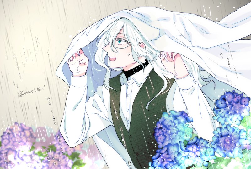 #白髪男子版深夜の真剣お絵描き60分一本勝負
「ヴェール」遅刻失礼します 