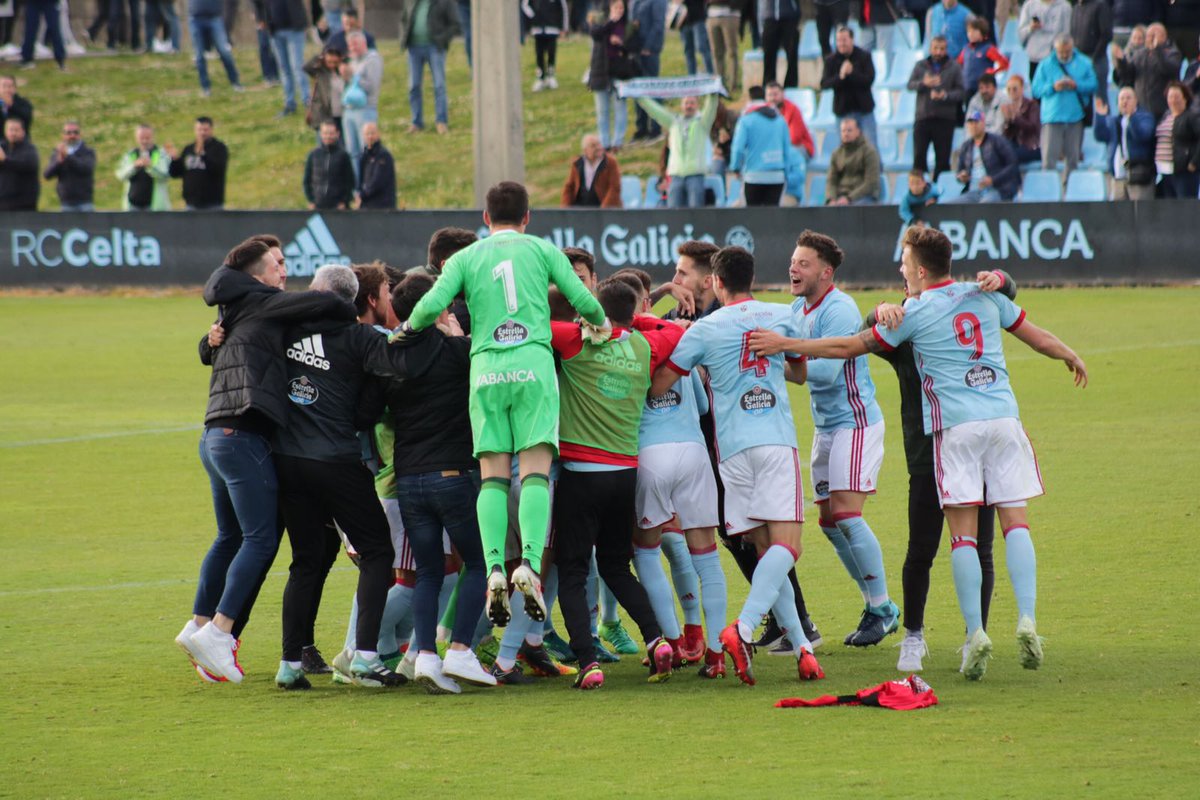 ENORMES! Isto é #afouteza. O Celta B xogará a promoción de ascenso a Segunda División! Bravo! #ACanteira