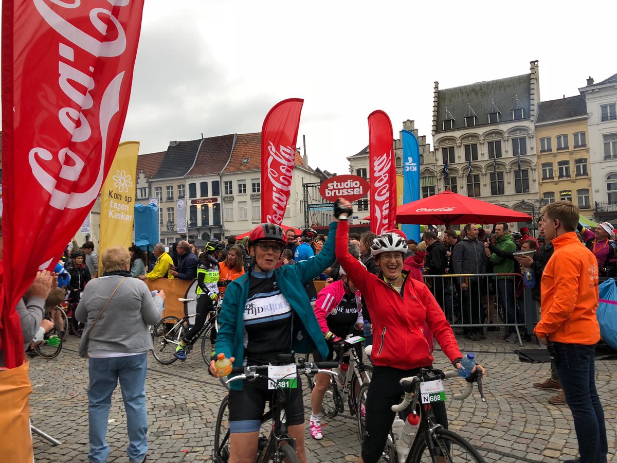 Voilà! @1000kmKOTK volbracht door de #tijdrijders met Kapitein Kaat als finisher! Proficiat aan alle deelnemers