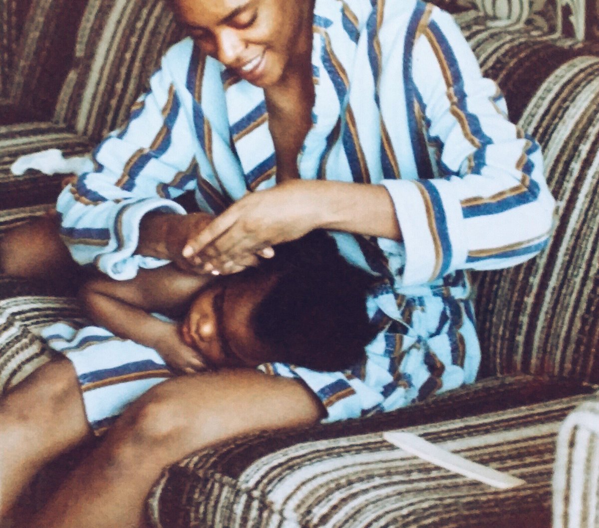 Real G’s do their daughter’s hair while she’s asleep, so she can wake up with immaculate cornrows and braids with beads on the ends. Happy Mother’s Day to a real one 🙌🏾🙂 sidenote: I’ll have to screenshot this post and text it to her. She doesn’t do social media 😂 #mothersday