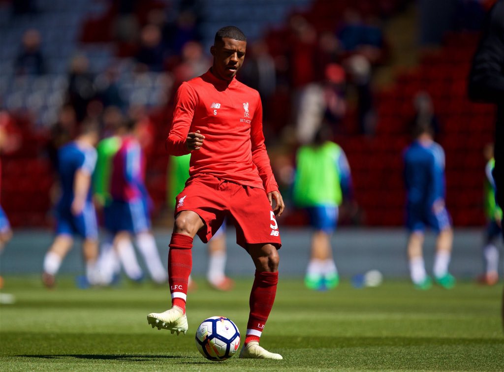 GWijnaldum's tweet photo. Feels good to finish the season with a win and remaing unbeaten at home in front of the faithful fans. Mo, congratulations on writing history brother! I feel honoured to have witnessed it as your teammate. 
Thanks for all the support over the season, CL Finale awaits 🔴 #YNWA https://t.co/sMlOt0S8Cr
