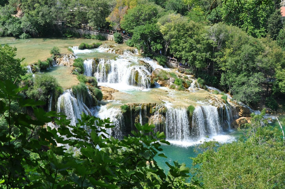 Krka, National Park with wonderful waterfallsPeople love this place so much that the government has to limit the number of visitors