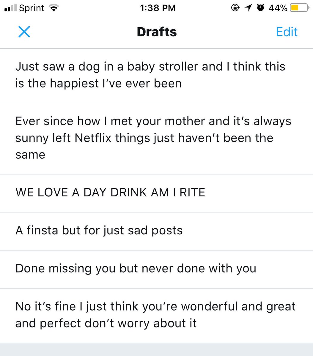 loveshaak's tweet photo. The emotional roller coaster that is my saved drafts: https://t.co/zTb5cCtp9T