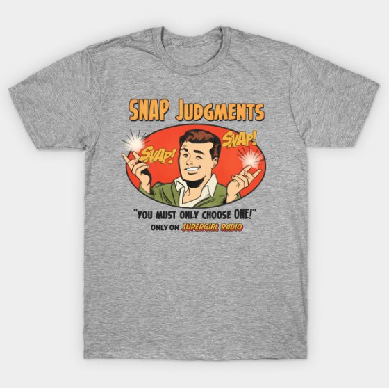 SupergirlRadio's tweet photo. We've got @comickergirl merch in the @DCTVPodcasts @TeePublic store, including the one-of-a-kind Snap Judgments design! Use the Promo Code DCTVPODCASTS for a discount! https://t.co/1TLHRLovRa
#Supergirl #SupergirlCW #SnapJudgments #SnapperCarr #SpaceDad #SuperFlash #KARAoke https://t.co/MstJgRkVzn