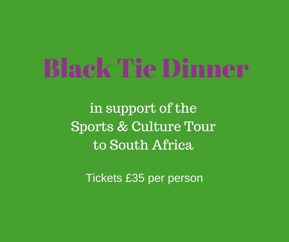 HorsforthSchool's tweet photo. Black Tie Dinner at Horsforth School on Friday 8th June, 7pm until 11pm. This is a fundraising event in support of the Sports and Culture Tour to South Africa. It promises to be a fantastic evening so get your glad rags on! Tickets are £35 per person https://t.co/tlHK7F0bJn https://t.co/8SkjQ4sy79