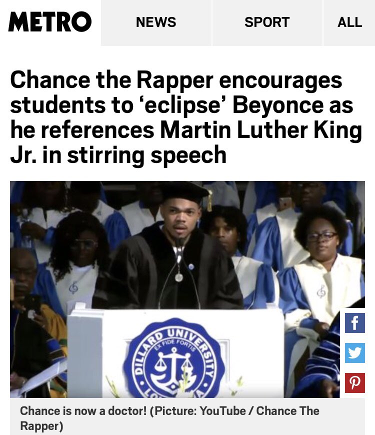 HipHopPrez's tweet photo. Just tried to convince my 9 year old son to practice his free throws so heβll be good like Steph Curry. He replies, β@chancetherapper said I should be better than Steph Curry.β There is power when celebrities use theirs for good. Thanks again Chance! #DillardGrad18 https://t.co/ehbQF5Pqld
