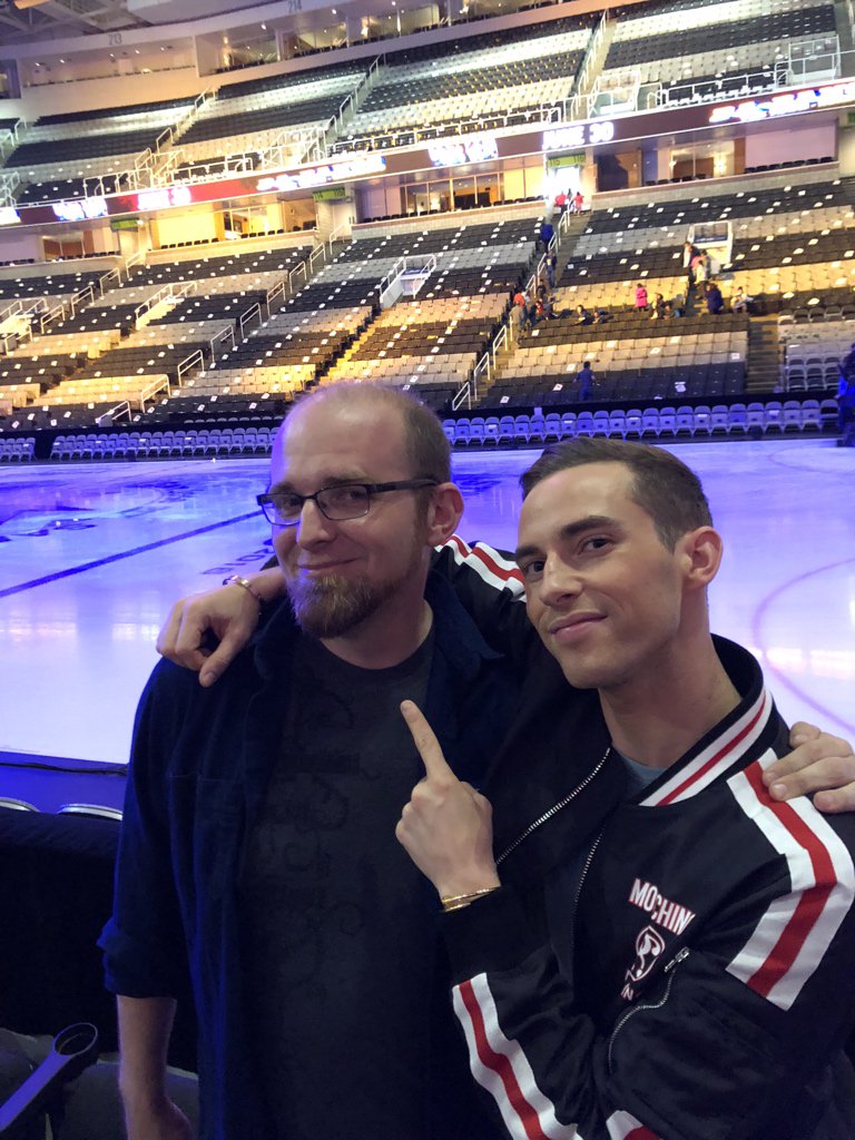 Today I learned that crossing the Adam Rippon streams did not result in the fabric of the universe being torn asunder!  Now this Adam Rippon is gonna drink beer and watch @Adaripp kill it on the ice!  Thanks <a href="/AuthenticChange/">Kelly Rippon</a> and <a href="/EmilyG/">Emily Greer</a> for arranging things <3
