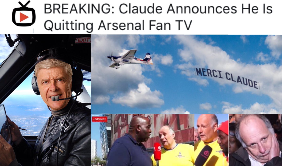 EnglishBob1's tweet photo. Absolute class from Arsene Wenger today after Claude announced he was leaving Arsenal Fan TV ๐บ
#MerciClaude #AFC @MenInBlazers #MerciArsene #ClaudeIN https://t.co/8DYSf6OHit