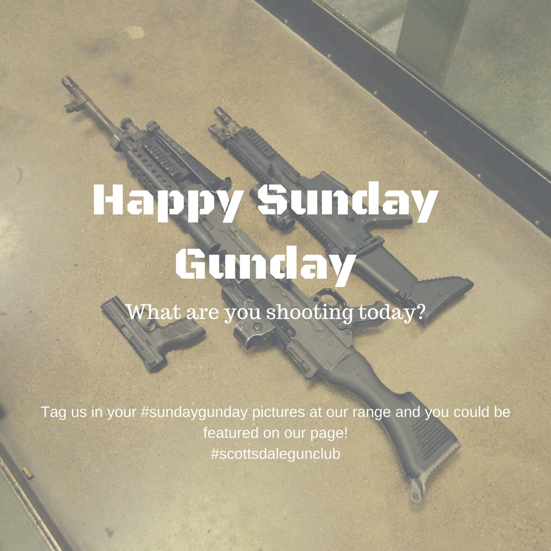 ScottsdaleGun's tweet photo. Happy #sundaygunday! What guns are you taking out to the range today? #scottsdalegunclub #sgc #sgcusa #scottsdale #arizona #phoenix #thingstodo #shooting #firearms #2a #rifles #shotguns #pistols #revolvers #sundayfunday #weekendvibes https://t.co/rxgUQVUe3j