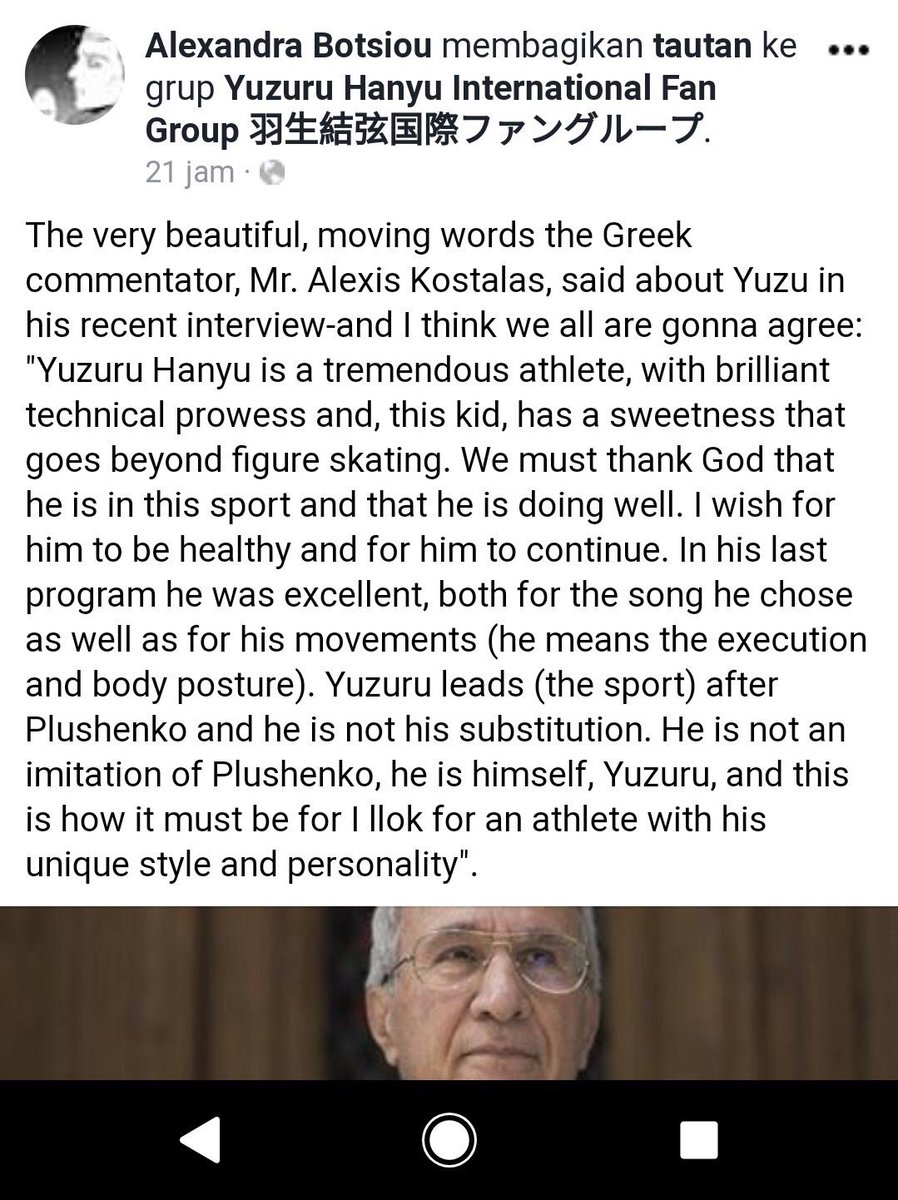 AlexandraBotsi1's tweet photo. The brief translation I did of the article about the Greek commentator and his beautiful words for Yuzuru. I wish the boy knew that he is very loved in  Greece! #羽生結弦 # yuzuruhanyu https://t.co/IOYBVeLyCs