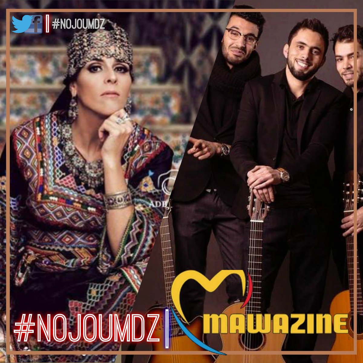 NojoumDz's tweet photo. جـــــديـــــد || الفرقة الجزائرية-العالمية #بابيلون والفنانة الجزائرية-العالمية #سعاد_ماسي ممثلي الجزائر في #مهرجان_موازين الدولي 🎙🇩🇿 https://t.co/wpz5YPvxqt