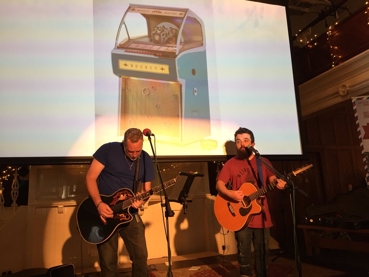 Vixbrix's tweet photo. Great fun evening ! @BrixFest @MillieandMe1 @BrixhamMuseum #dontfret provided fab tunes & brilliant cheese & biscuit platters donated by #caterfood ! #locals #support #festival ! Spot me on the programme cover :-) https://t.co/AI9Bzky97n