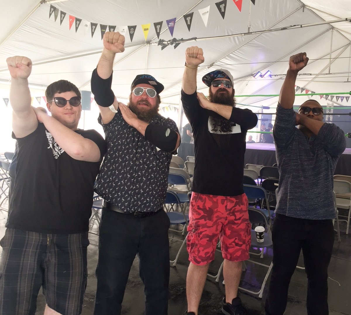 ChazLovely's tweet photo. For the first time in 3 years, the #Tankmen reunite.
#Tankunion #ChazTank #CecilTank #TankRukin #IronTankPaterson #MikePaterson https://t.co/GhpnT8MHZA