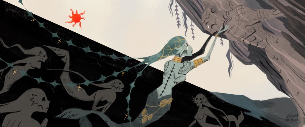 kenesu's tweet photo. The Litao and Serena
A 🇵🇭 fairytale about a water deity who fell in love with a human. He transformed her into a mermaid so they could live happily together under the sea. At the end of his life, he turned to stone, for the price of their union was his immortality. #mermay 🐠💔 https://t.co/kOjCixESDH