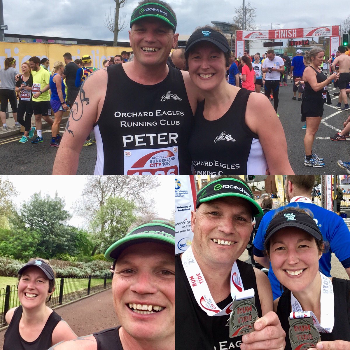 Run_Just_Run's tweet photo. Great run pacing my wife round @Sunderland10K this morning. So proud of her as she achieved a new PB & broke 60 mins for the 1st time, 58:23. #RunSunderland #RunWithTheTide @UKRunChat #ukrunchat @racecheck #visorclub @runr_uk #Runr #MilesForMind @dads_running @Run_Mummy_Run https://t.co/7dZqsaixd9
