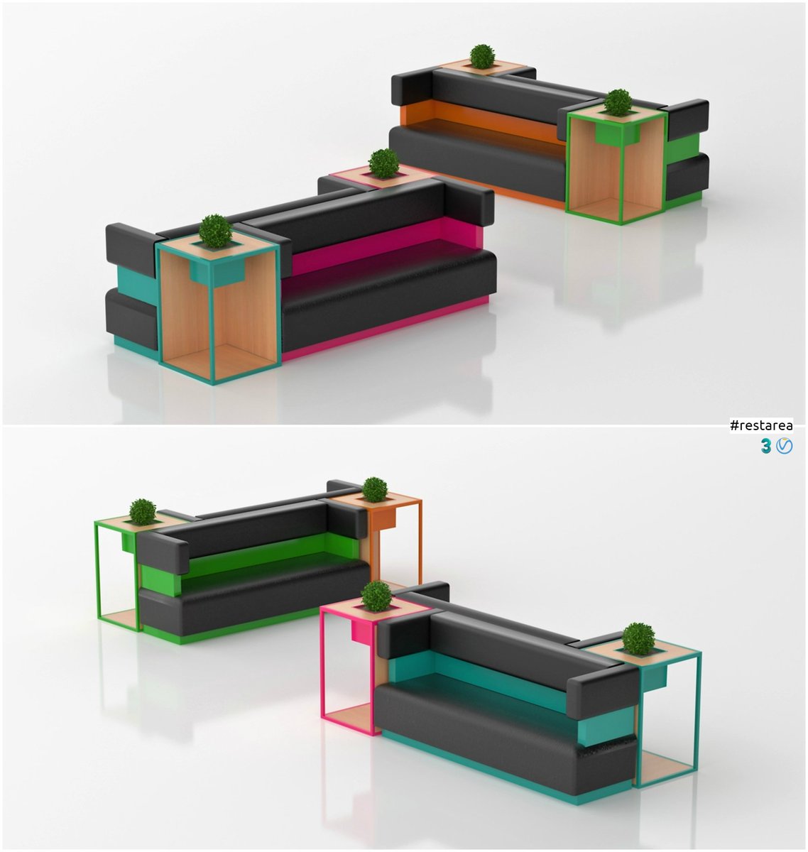 #3D #restarea 
#3dsMax #3DModeling #mallfurniture #interiordesign