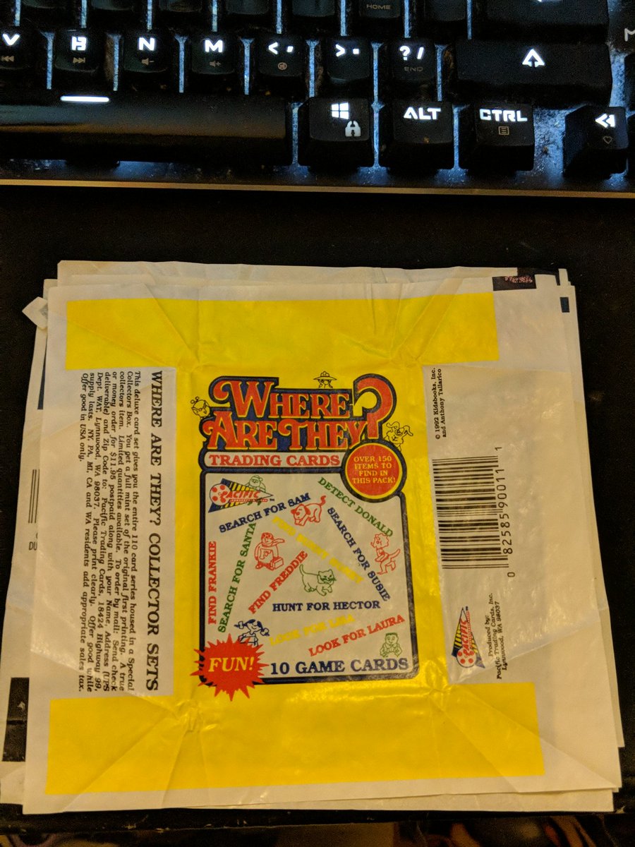 I collect wax wrappers from trading cards.