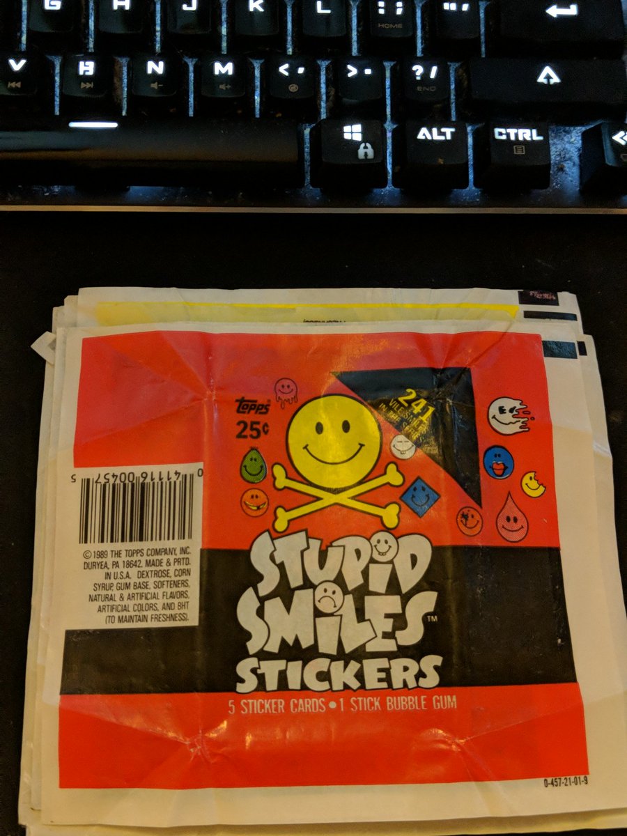 I collect wax wrappers from trading cards.
