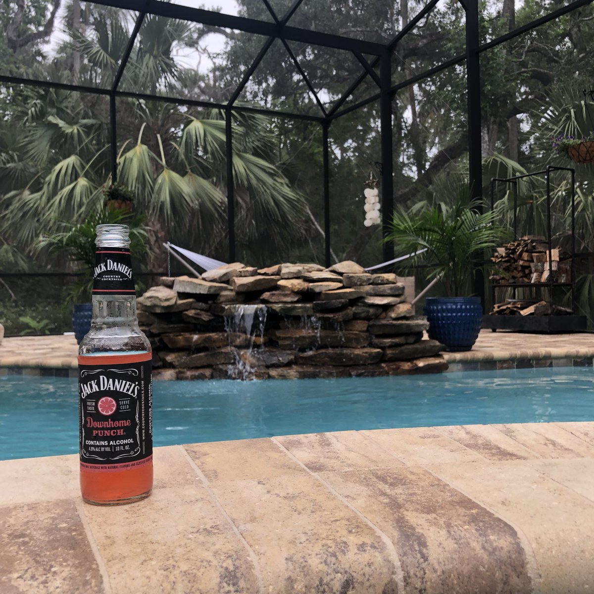 Loving some <a href="/JackDaniels_US/">Jack Daniel's</a> Downhome Punch by the pool.