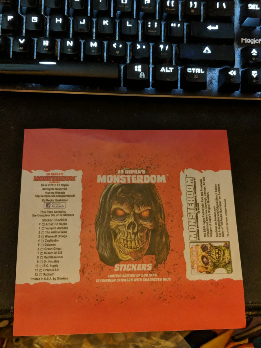 Monsterdom was a Kickstarter extra. And it is my only unfolded wax. And my most recent arrival. That's all folks.
