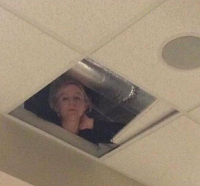 carrieaanne's tweet photo. Invigilators as soon as you look at the ceiling during exams #GCSEs2018 https://t.co/vFjm0qVE7I