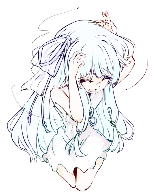 小さな虫に集られる葵ちゃん可愛い。 