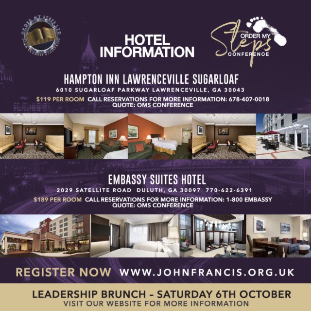 ProphetLynwoodG's tweet photo. Register Today!
#OrderMyStepsConference
#Atlanta2018
#RNOC https://t.co/NEuZQnryVZ