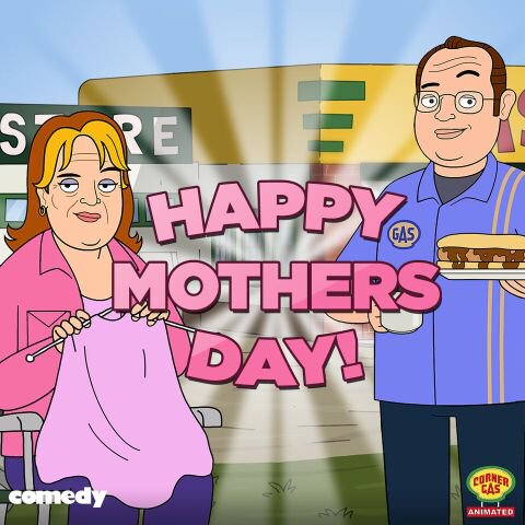 Bring your mom the best #MothersDay gift of all, a Chili cheese dog! #CornerGasAnimated