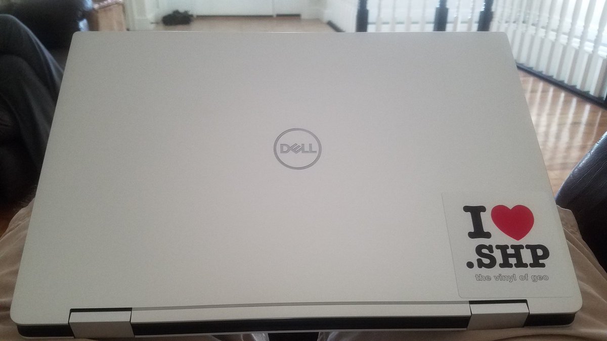 SpacePlowboy's tweet photo. New laptop and 1st sticker thx Atanas @atanas! Will be sporting this at #FOSS4AG this week https://t.co/i9axpaiKib