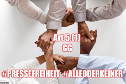 Erato60050558's tweet photo. ❤❤❤Art. 5 (1) GG ❤❤❤

#Pressefreiheit
#AlleOderKeiner 
#AfDerDark
#ReconquistaInternet https://t.co/7BxrkE6Y9G