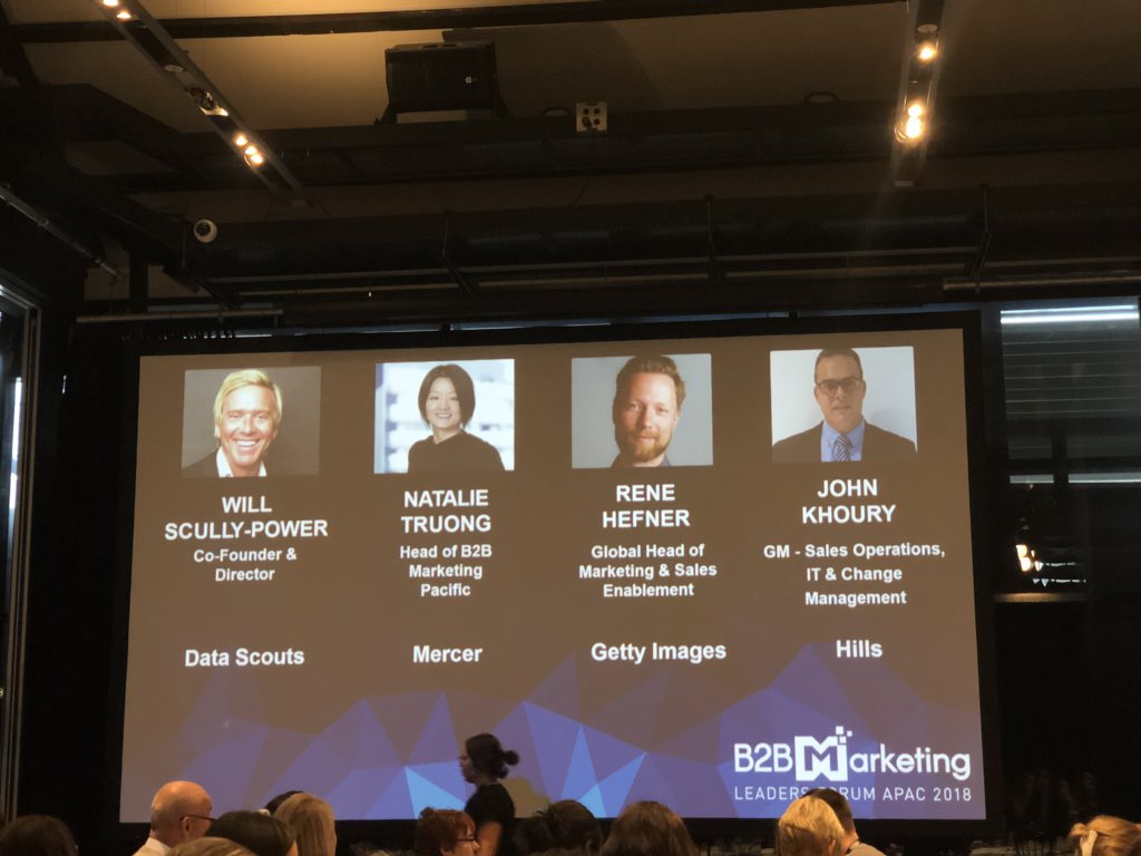It’s that time! <a href="/ReneHefner/">Rene Hefner</a> of <a href="/GettyImages/">Getty Images</a> is about to take the stage at  #B2BMktgAPAC #forum discussing <a href="/SeismicSoftware/">Seismic</a> driving content and sales #ROI . Humbled and privileged to have partnered with this legendary team